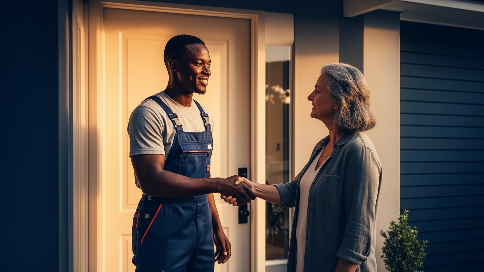 Trusted Nkabinde Projects contractor greeting a homeowner
